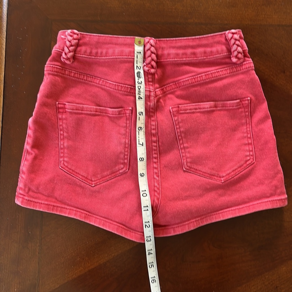 BDG Urban Outfitters Shorts High Waisted Red Denim Size Waist 25 - Picture 4 of 8